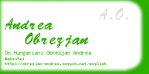 andrea obrezjan business card